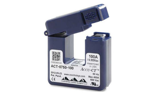 100 Amp Accu-CT Split-Core Current Transformer 333mV Sensor