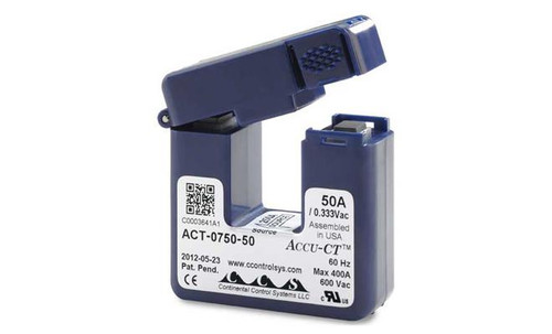 50 Amp Accu-CT Split-Core Current Transformer 333mV Sensor
