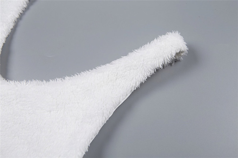 Women's Knitted Off White Fuzzy Buttoned Crop Top