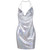 Show My Body Drape Neck Sequin Dress