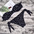 2018 Strapless Bikini Push Up Padded Swimsuits Knot Dot Low Waist Swimwear Women Bandage Bikini Set Beachwear Maillot De Bain