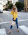 Show thin Pure color Temperament top lace-up bowknot Dew shoulder backless fashion woman 2018 new hot retro {yellow}