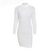 Knitting hollow out white party dress Women turtleneck cotton bodycon dress Female fashion winter sexy dress vestidos
