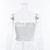 White Lace up Crop Top Women Sexy Off Shoulder Tees Camis Summer Hollow Out Tank Tops Cool Girls Streetwear Bras Camisole