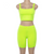 solid Fluorescence color women two pieces sets 2018 new arrival sporting fitness bra crop top elastic waist short leggings
