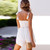 Summer Playsuit Women Boho Hollow Out White Lace Romper Spaghetti Strap Tassel Rompers Womens Jumpsuit Combinaison Short Femme