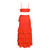 Women Skirt Suit 2 Pieces 2019 Summer Sexy Spaghetti Strap Crop Tops Girl Wrap Lace up Long Skirt Casual Holiday Beach Dress
