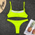 Fluorescent Sports Bikinis 2019 Mujer Sling Push Up Bikini Low Waist Thong May Women Separate Swimsuit Female Swimwear Badpak
