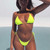 Hot Mini Bikinis 2019 Mujer Fluorescent Yellow Thong Micro Bikini Push Up Sling May Women Separate Swimsuit Female Swimming Suit