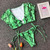 4 Colors Short Sleeve String Bikini Set For Women Leopard Brazilian Biquini Female Bathing Suits Two Pieces Padded Monokini