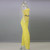 Sexy Strapless 2 Piece Set Lace Sexy High Waist Back Zipper Bodycon Women Outfits Top And Pants Femme Sets Sleeveless Yellow