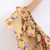 Summer dress 2019 Boho floral print dress women sexy lace up bow yellow dress female casual korean clothes party dress vestidos