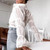 Boho linen chiffon white blouse tops Office lady long sleeve women shirts Casual cropped blusas mujer chemisier femme