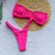 Sexy Flash Bandeau Strapless Bikini 2020 Solid Swimsuit Women Swimwear Thong Bikinis Set Maillot De Bain Swim Wear Bathing Suit Neon Pink