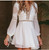 Women Chiffon V Neck Backless Mini Dress Boho Evening Party Summer Beach Casual Short Sundress Sexy Mesh Hollow Vestidos NZ1201 Women Chiffon V Neck Backless Mini Dress Boho Evening Party Summer Beach Casual Short Sundress Sexy Mesh Hollow Vestidos NZ1201