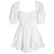 Boho Inspired puff sleeve mini Sexy white party dress ruffle summer dress square neck elastic bust super chic women dress new Boho Inspired puff sleeve mini Sexy white party dress ruffle summer dress square neck elastic bust super chic women dress new