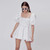 Boho Inspired puff sleeve mini Sexy white party dress ruffle summer dress square neck elastic bust super chic women dress new Boho Inspired puff sleeve mini Sexy white party dress ruffle summer dress square neck elastic bust super chic women dress new