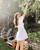 Boho Inspired puff sleeve mini Sexy white party dress ruffle summer dress square neck elastic bust super chic women dress new Boho Inspired puff sleeve mini Sexy white party dress ruffle summer dress square neck elastic bust super chic women dress new