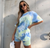 2020 tie dye short sleeve loose baggy top shorts 2 piecess set summer women fashion streetwear T-shirts tracksuit 2020 tie dye short sleeve loose baggy top shorts 2 piecess set summer women fashion streetwear T-shirts tracksuit