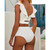 Female Swimsuit High Waist Bikini 2020 Ruffled White Women Swimwear Two-pieces Bikini set High Waist Bather Bathing Suit V2279