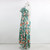 Print Floral summer Dress Women 2020 Strapless Waist Tie Ruffle Maxi Long Dress Side Split Beach Wear Boho Dresses