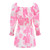 High Quality 2020 Square Neck Long Sleeve Pink Women Elegant Mini Dress High Quality 2020 Square Neck Long Sleeve Pink Women Elegant Mini Dress