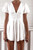 Button Cotton Short Puff Sleeve Summer Playsuit Sexy Deep V Neck Crop Top Rompers Womens Jumpsuit Bodysuit One-piece
