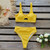 2020 Sexy Women Hollow Out Bikini Swimsuit Swimwear Female Bandeau Thong Brazilian Biquini Bikini Set Bathing Suit Bather Yellow
