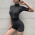2020 spring summer sports playsuit women short sleeves zipper casual fitness suit mujer stretch soft slim high quality 2020 spring summer sports playsuit women short sleeves zipper casual fitness suit mujer stretch soft slim high quality