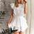 White Lace Mini Dresses Women Vintage Ruffles Hollow Out O-neck High Street A-line Sexy Embroidery Short Dresses Summer 2020 New White Lace Mini Dresses Women Vintage Ruffles Hollow Out O-neck High Street A-line Sexy Embroidery Short Dresses Summer 2020 New
