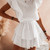 White Lace Mini Dresses Women Vintage Ruffles Hollow Out O-neck High Street A-line Sexy Embroidery Short Dresses Summer 2020 New White Lace Mini Dresses Women Vintage Ruffles Hollow Out O-neck High Street A-line Sexy Embroidery Short Dresses Summer 2020 New
