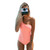 Sexy Solid Pink One-Shoulder One-Piece with Belt Swimsuit Women Beachwear Monokini 2020 Beach Bathing Suit Swimwear