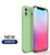 New Luxury Original Square Liquid Silicone Soft Case For iPhone 12, Mini, Pro, Max 2020 Phone Cover Green