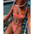 Orange Retro Bikini Set 2020 Sexy High Leg Cut Ruched Swimsuit Womens Swimwear Two Piece Bathing Suit Fashion Beachwear