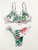 2 Piece Suits String Swimwear 2021 Swimsuit Plant Print Bikini Set Low Waist Bathing Suits Bandage Bow Biquini Maillot 2 Piece Suits String Swimwear 2021 Swimsuit Plant Print Bikini Set Low Waist Bathing Suits Bandage Bow Biquini Maillot