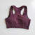 Fitness Female Gym Yoga Set 2-piece Bras + Seamless Leggings Push Up Pants Exercise Padded Workout Running Sports Suit Purple red