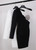 Women Spring Sexy Silgle Long Sleeve Diamonds Crystal Sparkly Black Bodycon Bandage Dress 2022 Elegant Evening Party Dress