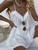 Boho Inpsired white cotton dress set women straps V-neck sexy summer dress elastic waist mini boho beach dress chic ladies dress Boho Inpsired white cotton dress set women straps V-neck sexy summer dress elastic waist mini boho beach dress chic ladies dress