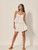 Boho Inpsired white cotton dress set women straps V-neck sexy summer dress elastic waist mini boho beach dress chic ladies dress Boho Inpsired white cotton dress set women straps V-neck sexy summer dress elastic waist mini boho beach dress chic ladies dress