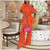 2022 Summer Women Cotton Linen Shirt Two Piece Set Lace Short-Sleeve Top And Wide Trousers Suit Female Casual Lady New Outfits Orange 2022 Summer Women Cotton Linen Shirt Two Piece Set Lace Short-Sleeve Top And Wide Trousers Suit Female Casual Lady New Outfits Orange
