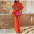 2022 Summer Women Cotton Linen Shirt Two Piece Set Lace Short-Sleeve Top And Wide Trousers Suit Female Casual Lady New Outfits Orange 2022 Summer Women Cotton Linen Shirt Two Piece Set Lace Short-Sleeve Top And Wide Trousers Suit Female Casual Lady New Outfits Orange