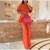 2022 Summer Women Cotton Linen Shirt Two Piece Set Lace Short-Sleeve Top And Wide Trousers Suit Female Casual Lady New Outfits Orange 2022 Summer Women Cotton Linen Shirt Two Piece Set Lace Short-Sleeve Top And Wide Trousers Suit Female Casual Lady New Outfits Orange
