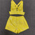 Sequined Two Piece Set Top and Shorts 2022 New Women's Yellow 2 Pece Set Elegant Sexy Evening Club Party Set Summer Outfiits