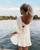White Chic Boho Mini Dresses for Women 2022 High Waist Strapless Bowknot Beach Sundress Short Sleeve Bohemian Summer Dress