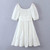White Chic Boho Mini Dresses for Women 2022 High Waist Strapless Bowknot Beach Sundress Short Sleeve Bohemian Summer Dress