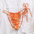 3 Pcs Printed Bikini Set High Waist Swimwear Women Sexy Bathing Suit Biquini Push Up Swimsuit Women's Bikinis Beach Wear B517 Orange