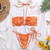 3 Pcs Printed Bikini Set High Waist Swimwear Women Sexy Bathing Suit Biquini Push Up Swimsuit Women's Bikinis Beach Wear B517 Orange