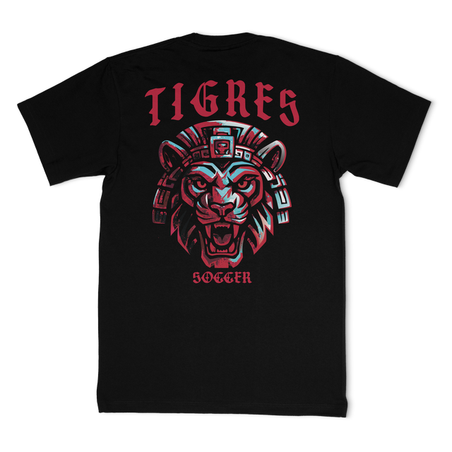 Tigres Soccer Heavyweight T-Shirt | Next Level 1800 Aztec Tiger Tee - Official Fan Gear
