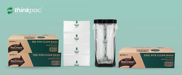 ReCree8® PCR LDPE Clear Bags