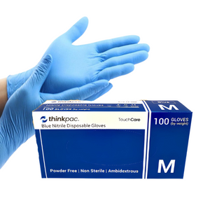 thinkpac Blue Nitrile Gloves TouchCare (Medium) - 1000pcs